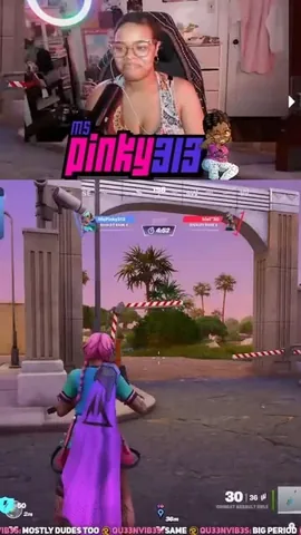313queenpinky Instagram post about Fortnite gameplay