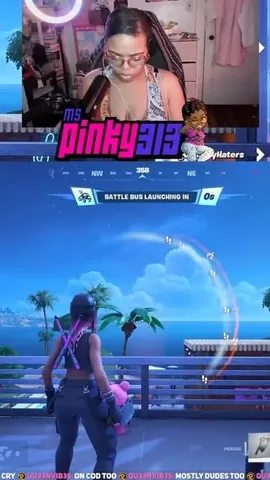 313queenpinky Instagram post about Fortnite gameplay