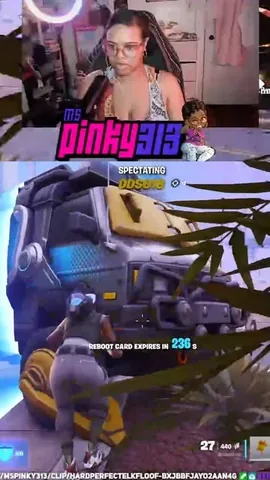 313queenpinky Instagram post about Fortnite gameplay