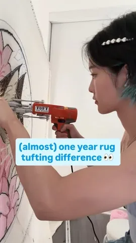 39daph Instagram post about Rug tufting