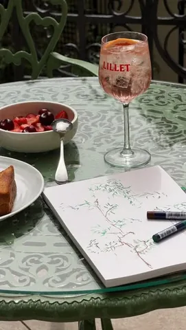 abimarvel Instagram post about Lillet Rosé Spritz recipe