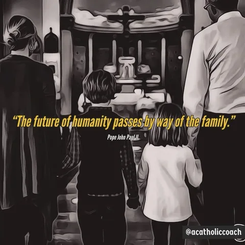 acatholiccoach Instagram post about Catholic family life