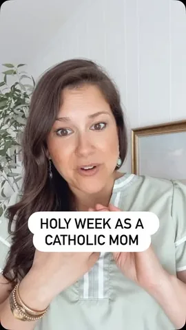 acatholicmomslife Instagram post about Holy Week observance