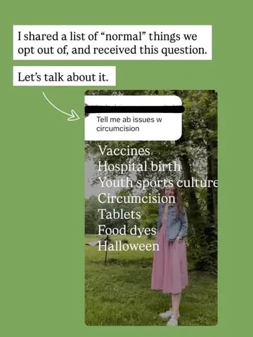accordingtobridget Instagram post about Circumcision informed consent