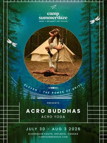 acrobuddhas Instagram post about Acro yoga workshop