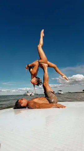 acrobuddhas Instagram post about Acro yoga play