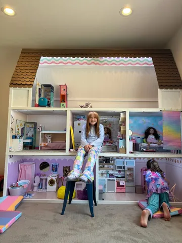 adleymcbride Instagram post about Mega dollhouse project