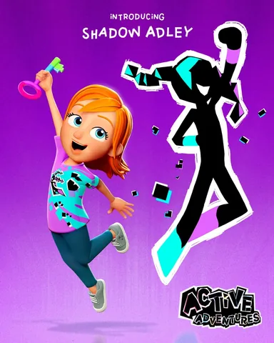 adleymcbride Instagram post about Active Adventures cartoon game