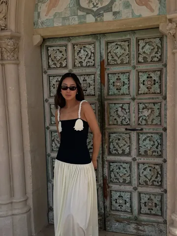 aimeesong Instagram post about South of France travel fashion