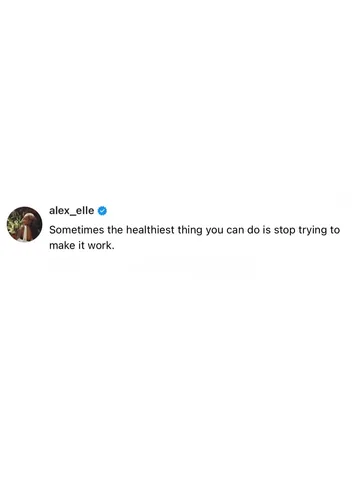 alex_elle Instagram post about Healing after endings