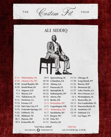 alisiddiq Instagram post about Comedy tour promotion