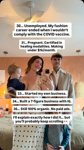 ali_tate_cutler Instagram post about Career transition and entrepreneurship