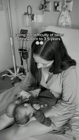 allieandsam Instagram post about Twin parenting stages