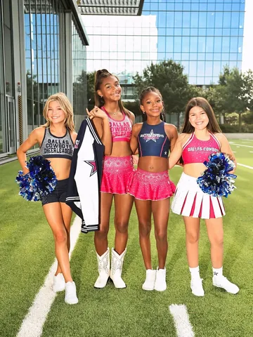 amelia.bennett_ Instagram post about Cowboys themed cheer outfit