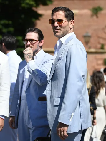 amidestevens Instagram post about Pitti Uomo portrait
