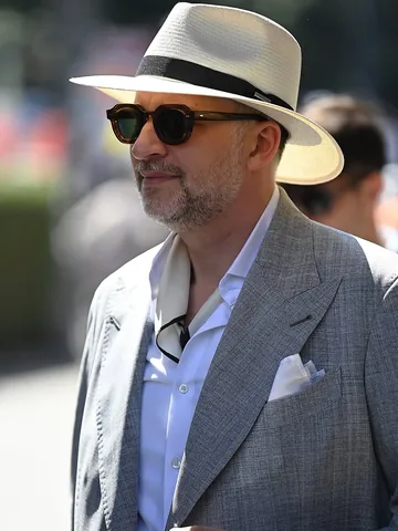 amidestevens Instagram post about Pitti Uomo street style