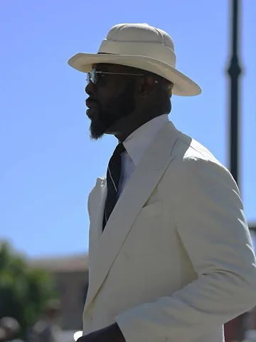 amidestevens Instagram post about Pitti Uomo street style
