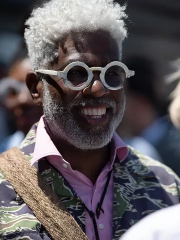 amidestevens Instagram post about Pitti Uomo portrait