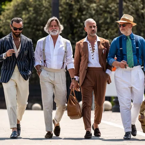 amidestevens Instagram post about Pitti Uomo street style