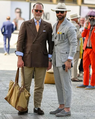 amidestevens Instagram post about Pitti Uomo street style