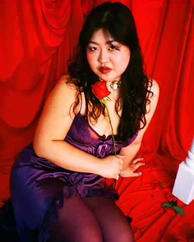 amy_liu13 Instagram post about Valentine's Day fashion shoot