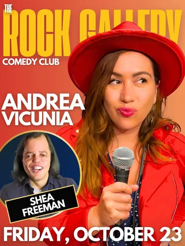 andreavicunia Instagram post about Comedy show promotion