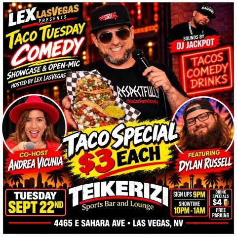 andreavicunia Instagram post about Comedy event promotion