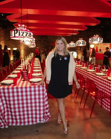 angelamdarnell Instagram post about Pizza Hut work event