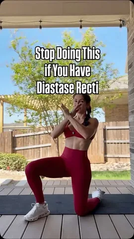 angelicaht Instagram post about Diastasis recti exercise guidance