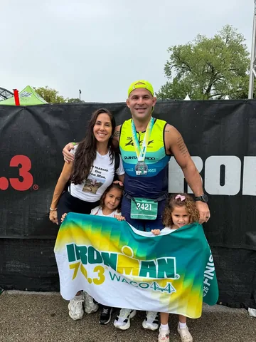 angelicaht Instagram post about Ironman race completion