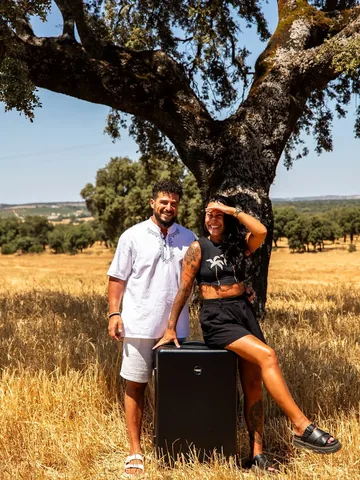 anisandmad Instagram post about Travel luggage showcase