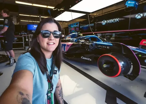 annemunition Instagram post about Formula 1 event