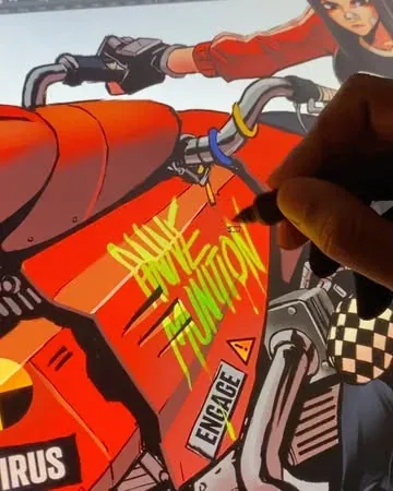 annemunition Instagram post about Akira fan art