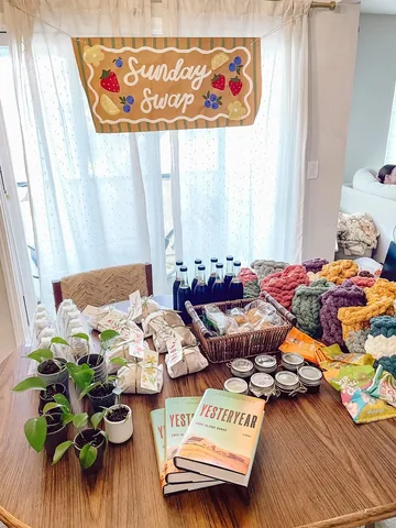 a_pucking_bibliophile Instagram post about Book club gathering