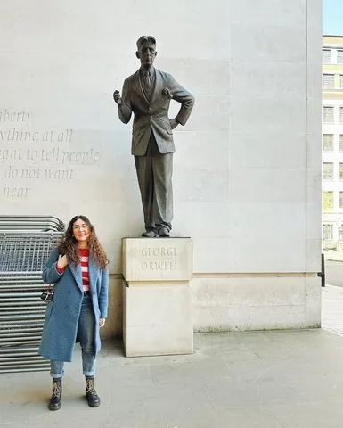 arielbissett Instagram post about George Orwell