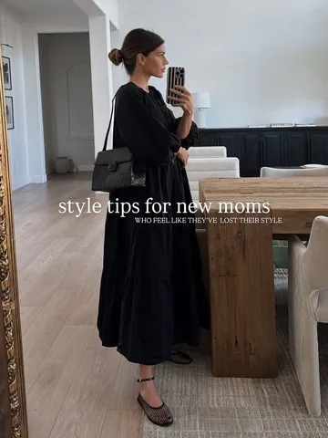ashbrooke Instagram post about Postpartum fashion