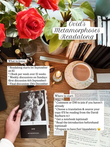 ashleighjadereads Instagram post about Ovid translation guide