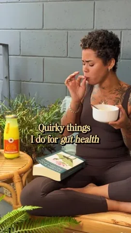ashparaskevas Instagram post about Gut health routine