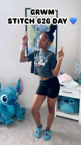 aziyah_zaliyah Instagram post about Stitch Day outfit