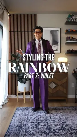 bchanism Instagram post about Purple suit styling