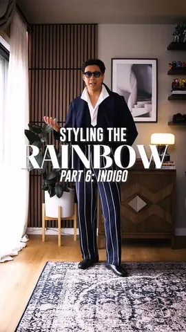 bchanism Instagram post about Indigo monochrome outfit