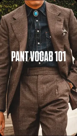 bchanism Instagram post about Trouser terminology