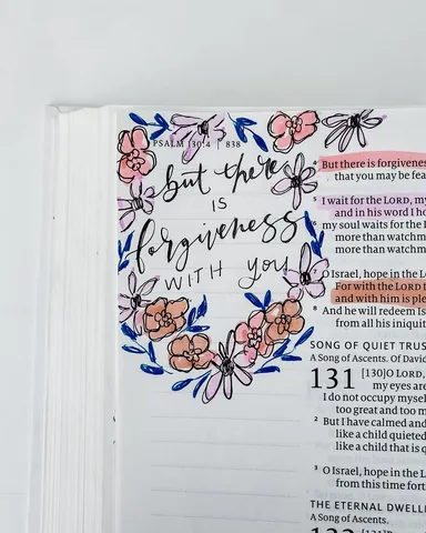 belovedblessedart Instagram post about Bible journaling