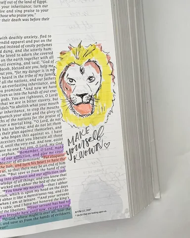 belovedblessedart Instagram post about Bible lettering