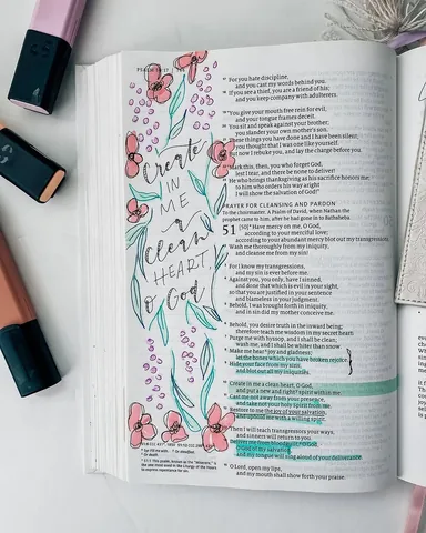 belovedblessedart Instagram post about Bible lettering