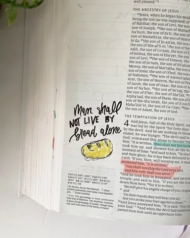 belovedblessedart Instagram post about Bible lettering