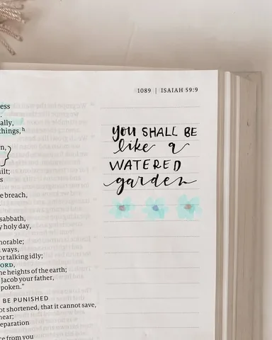belovedblessedart Instagram post about Bible lettering