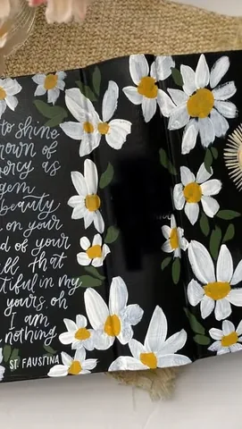 belovedblessedart Instagram post about Painted Bible process