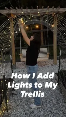 beneathmyheart Instagram post about Trellis lighting tutorial