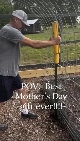 beneathmyheart Instagram post about Garden trellis gift
